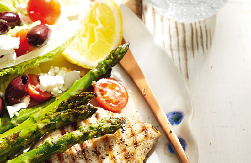 Grilled Fish with Asparagus Recipe